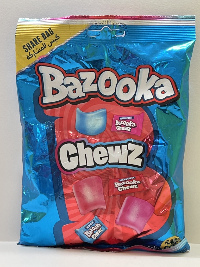 BAZOOKA CHEWZ BAR SHARE BAG 120g / بازوقه بارش شور باك