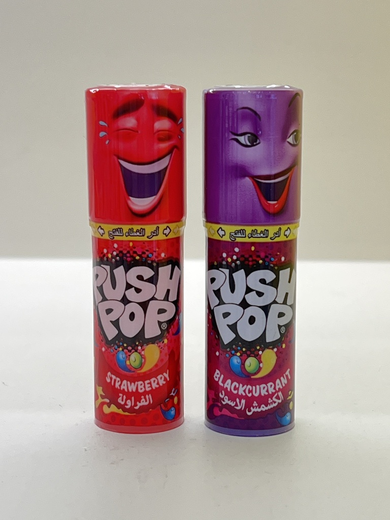 BAZOOKA PUSH POP STRAWBERRY BLACK