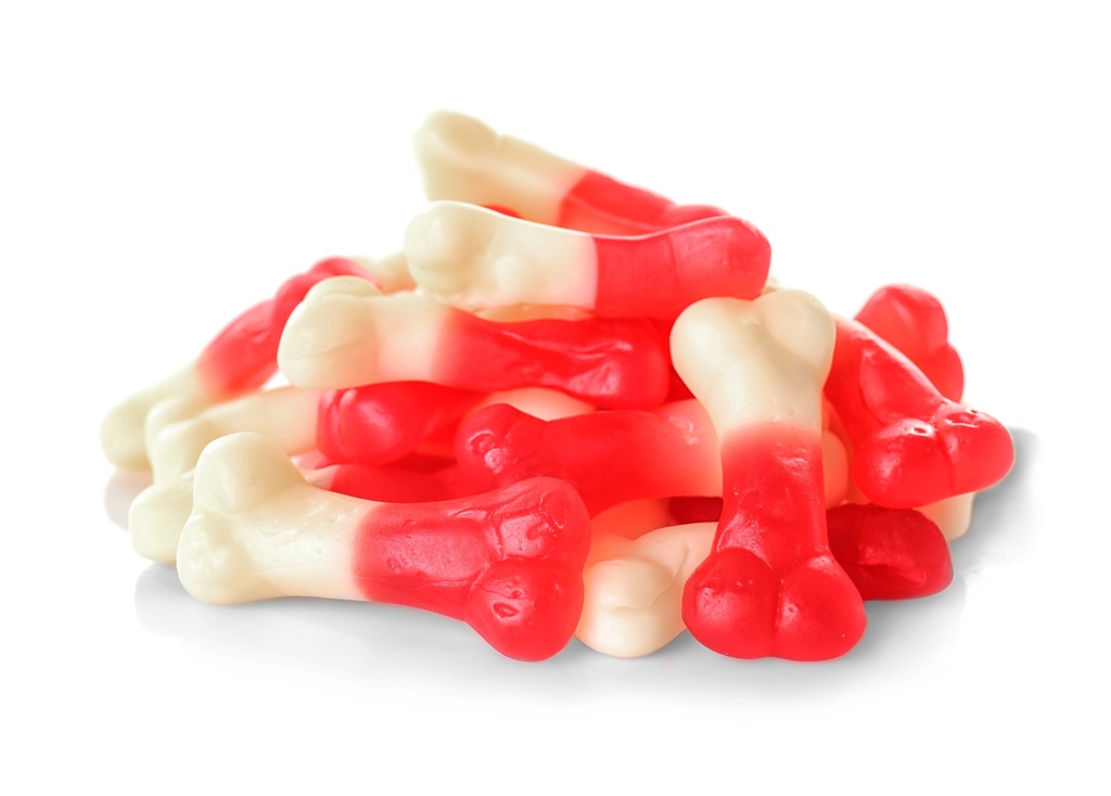 جيلي عظام أبيض ملون