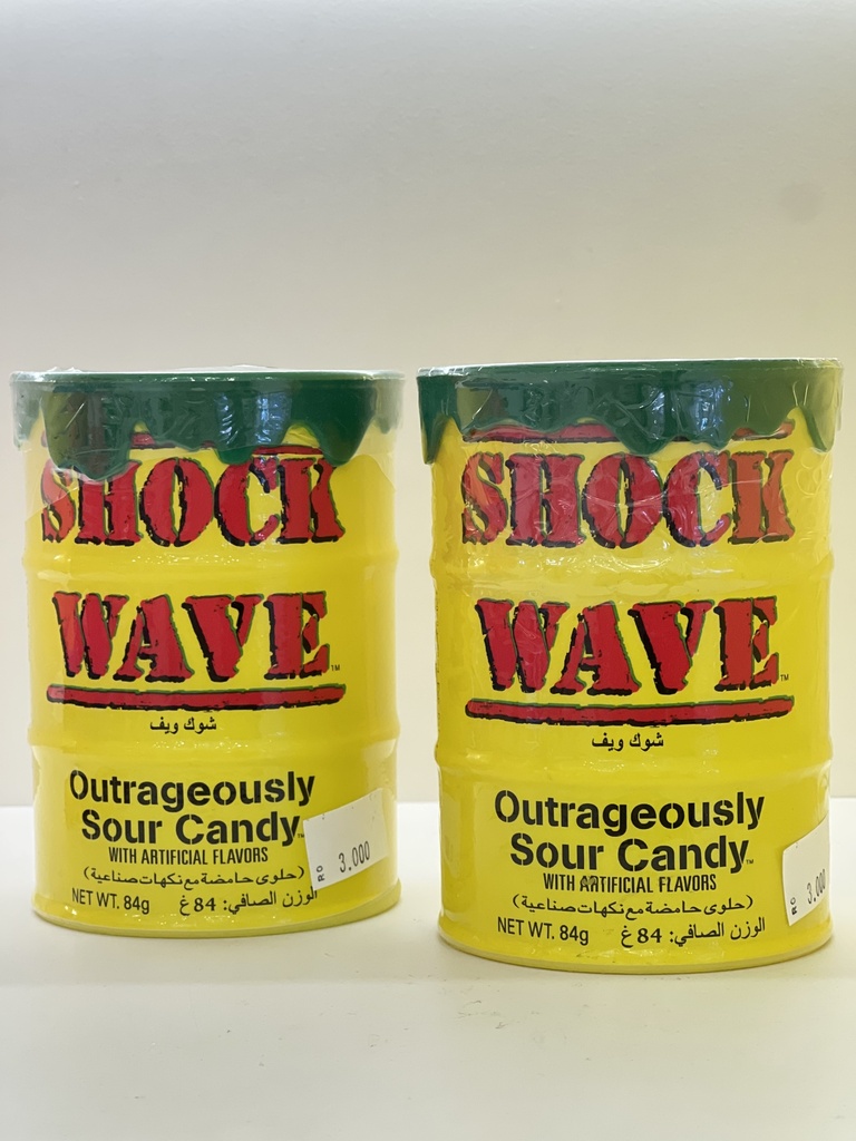 SHOCK WAVE COIN BANK ASSORTED SOUR CANDY 84G 